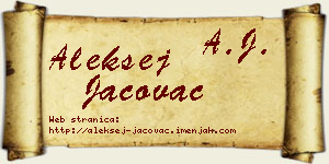 Aleksej Jačovac vizit kartica
